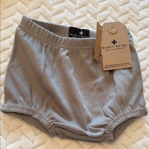 Modern burlapGray Baby Bloomers 100%organic cotton 12-18 m